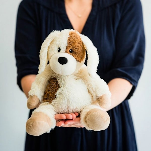 Bouillotte - Soframar - Mysig Plysch Hund - Gräddfärg - 30 cm - För Spädbarn 6 månader och uppåt Grädde