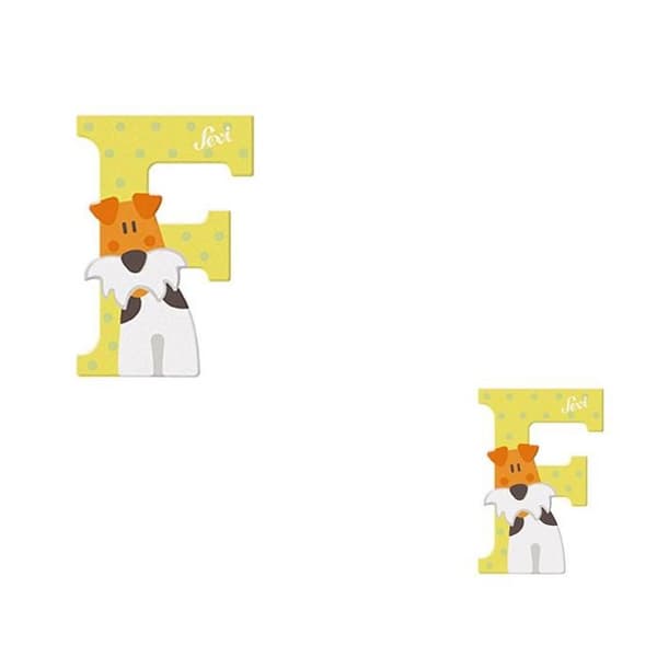 Sevi - Bokstaven F - Fox Terrier Gul