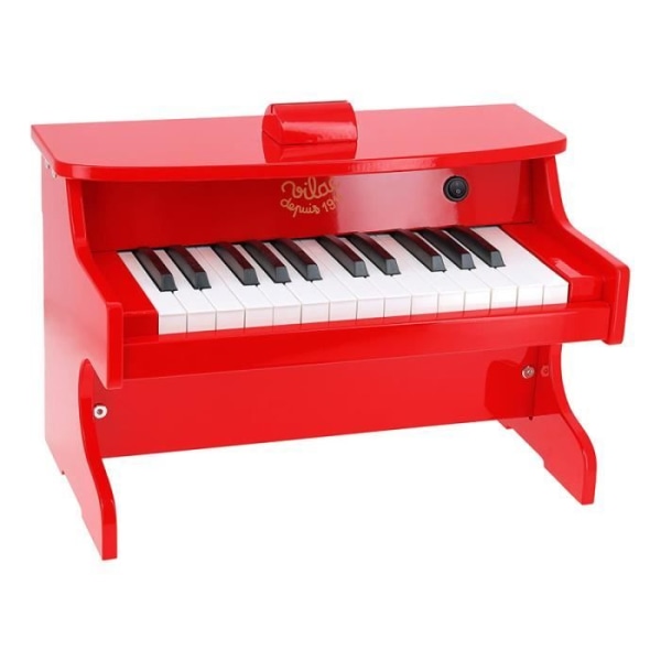 Musikleksak - VILAC - Rött E-piano - 25 tangenter - Notstöd - För barn från 3 år och uppåt
