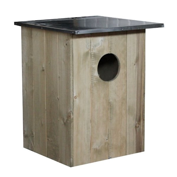 Holkasse för uggla - Esschert Design - Massivt trä - 47,5 x 47,5 x 59,7 cm