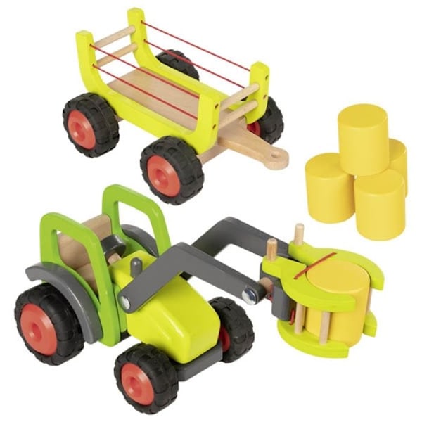Goki - Traktor med hövagn - GOLLNEST & KIESEL Grön