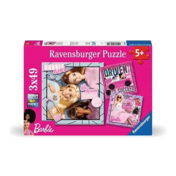 3x49 pusselbitar - Barbie - Inspirera världen! - Ålder: 5 år - Typ av publik: Barn - Kön: Blandat