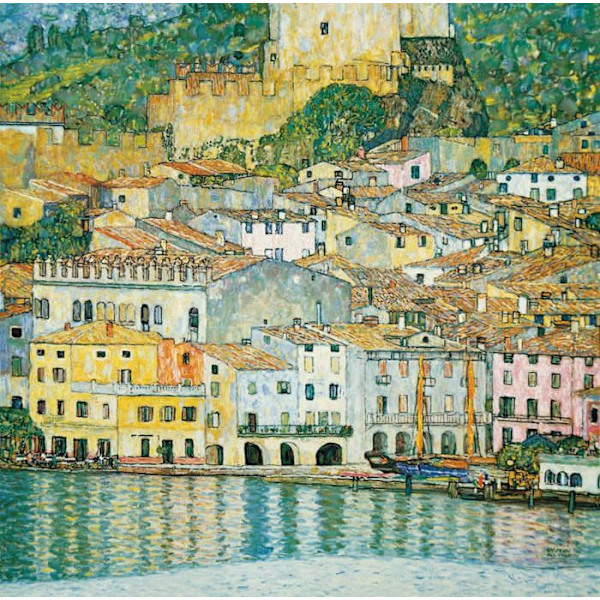 Konstpussel i trä 750 bitar Michèle Wilson - Klimt: Gardasjön Unique Unique Color Flerfärgad