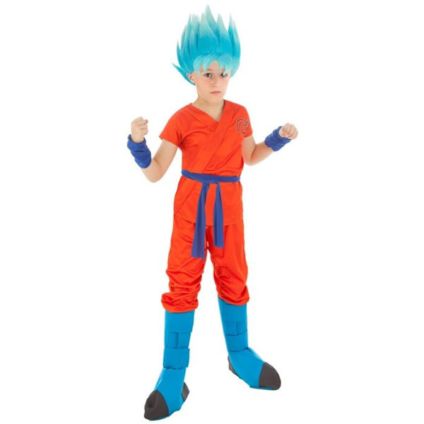 Goku Super Saiyan-dräkt för pojkar - CHAKS - Fiktiv karaktär - Dragon Ball-licens - EU-standarder Vit 9-10 år gammal
