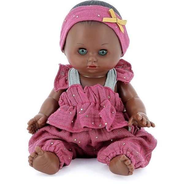 Poupon Petit-Câlin - PETITCOLLIN - Lya - Rosa - 28 cm - Tillverkad i Frankrike