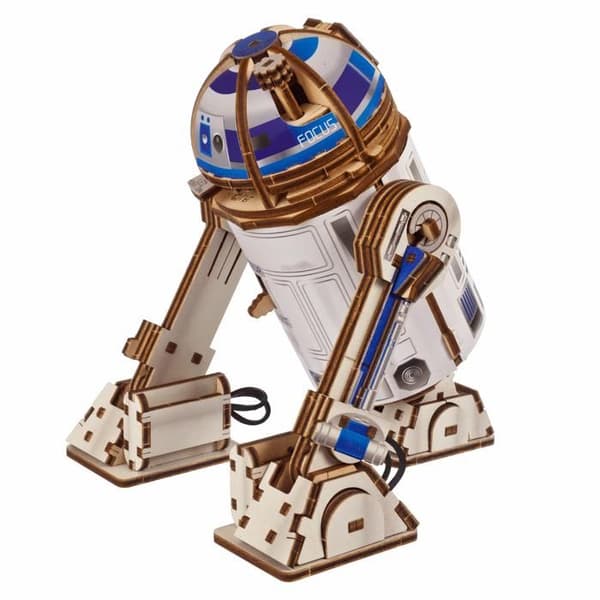 3D-model - UGEARS - R2-D2™ - Fjedermekanisme - LED-projektor - 315 dele beige