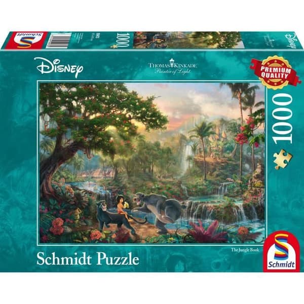 Pussel 1000 bitar - SCHMIDT SPIELE - Thomas Kinkade Studios - Disney Djungelboken - 1000 bitar Flerfärgad