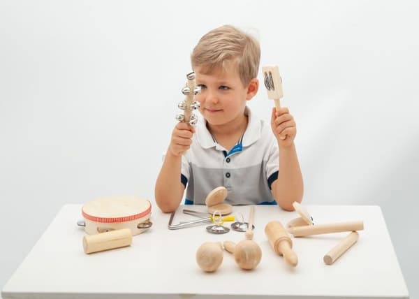 TickiT - Sæt med 10 percussioninstrumenter - COMMOTION Beige