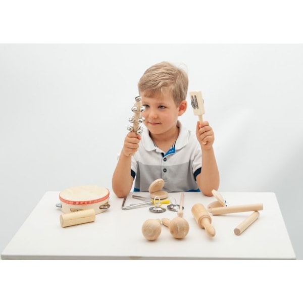 TickiT - Set med 10 slaginstrument - COMMOTION Beige