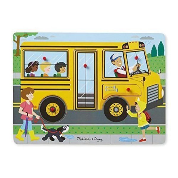 The Wheels On The Bus 6-delat ljudpussel - Melissa & Doug - Spel/leksaker - Livsscen - Mixat Flerfärgad