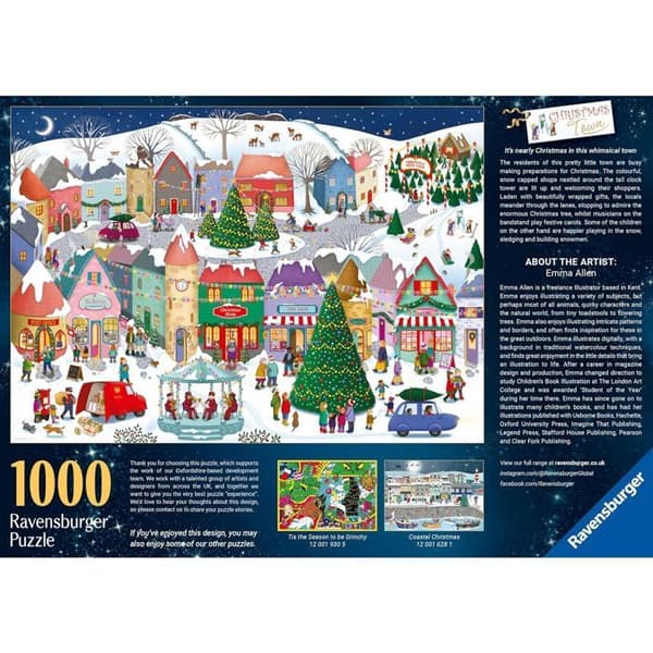 Ravensburger - Joulukaupunki Palapeli 1000 kpl Blå