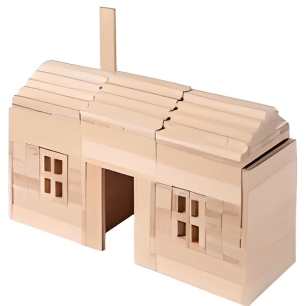 Byggspel i naturligt trä - GOKI - 200 stycken - För barn från 3 år och uppåt