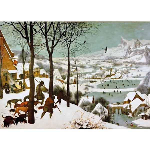 650 bitar konstpussel i trä: Bruegel: Cha... Flerfärgad