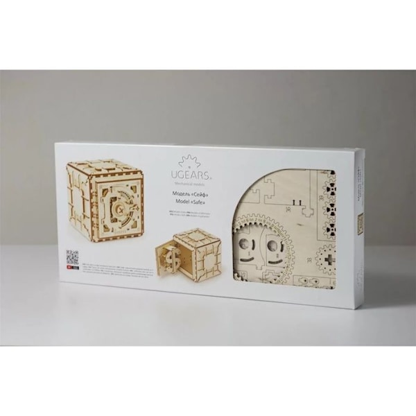 UGEARS Träskåp - Mekaniskt 3D-pussel - Funktionellt - Brun - 179 bitar Beige