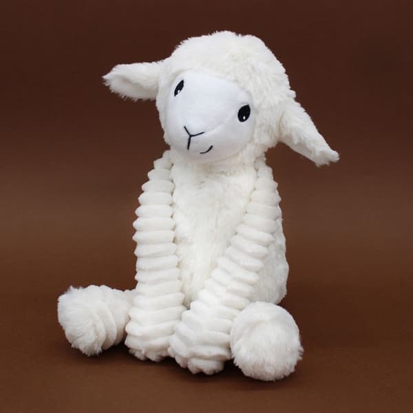 Plyslegetøj - Les Déglingos - Olou Får - 24 cm - Baby - Genanvendt polyester Vit