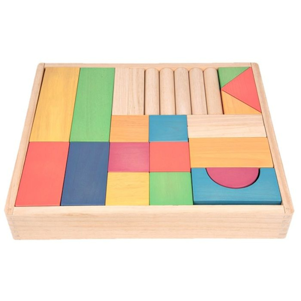 TickiT - Giant Rainbow Wooden Blocks - HJÄRNSKAP Beige