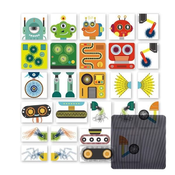Mideer - 3D magnetisk robotanimationsspel - TROUSSELIER Röd