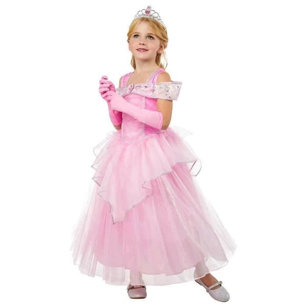 PRINSESSKLÄDNAD ROSA FLICK Ros 7-8 år gammal