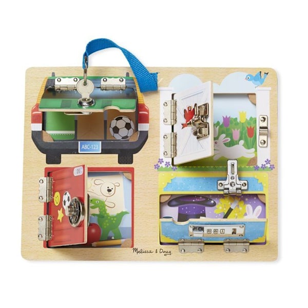 Melissa & Doug - Lås och spärrbräda Röd
