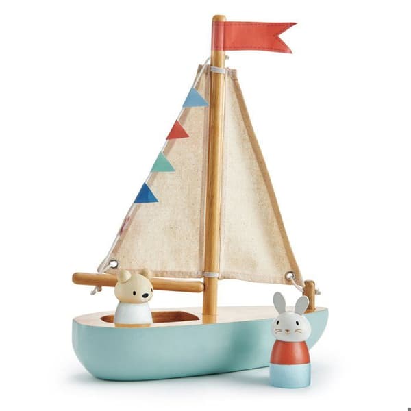 Tender Leaf Toys - Sejlbåd - DAM Blå