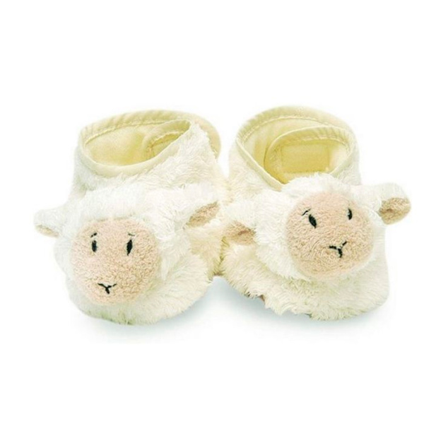 Tofflor - Happy Horse - Får - 6-12 månader - Beige - Organza presentpåse Beige