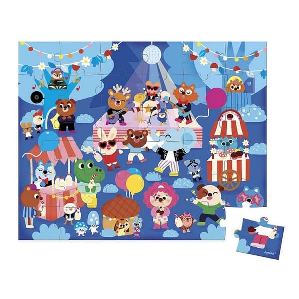 Puzzle C on juhla - 36 kpl - JANOD - J02388 - Sininen - Kartonki - Alkaen 4 vuotta Blå