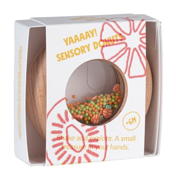 Sensorisk leksak - PETIT BOUM - PBSDCAR - Bøk - 24 månader - Blandat Orange