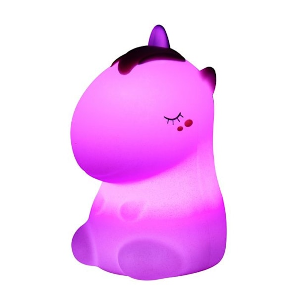 Lilla L - Glitterande rosa enhörning nattlampa med fjärrkontroll - COOL KIDS PROJECT Rosa