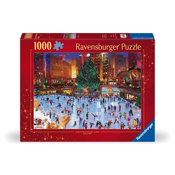 Pussel med 1000 bitar: Jul på Rockefeller Center Röd