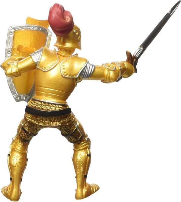 Figurine Ridder Guld i rustning - PAPO - DEN MIDDELALDERLIGE VERDEN - Til Barn Flerfärgad