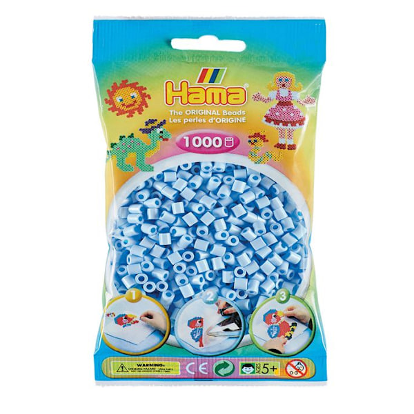 Hama silityshelmet - Standard MIDI (Ø5 mm) Jääsininen - Pussillinen 1000 kpl Jäätikkösininen