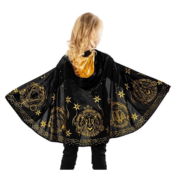 Naamiaisasu - Harry Potter - Luksus takki neljään tupaan - Musta sametti - Kultaiset kuviot - 3 vuotta ja yli Svart 7-8 år gammal