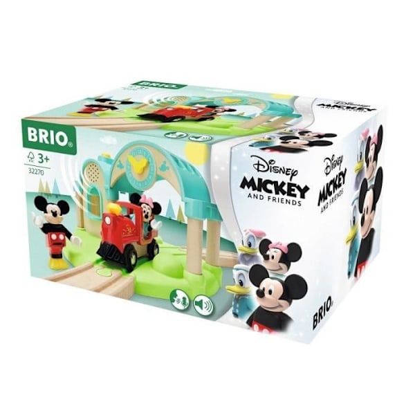 DISNEY Brio Station med röstinspelare - Musse Pigg - Tillbehör för tågbana i trä - Ravensburger - Från 3 år - 32270 Flerfärgad