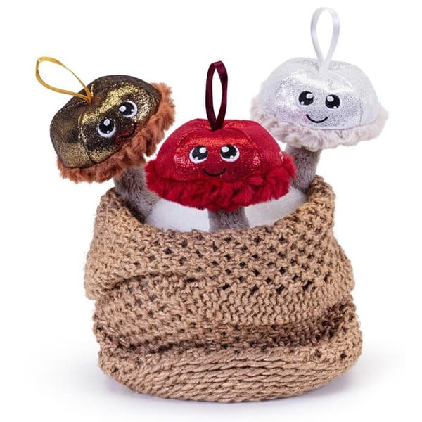 Julepynt - Trudi - Hængende svamp - Guld - Polyester - 9x9x11 cm gyllene