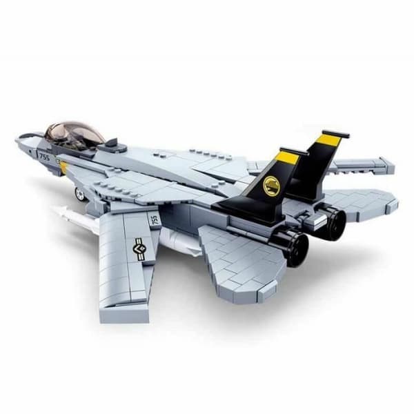 Byggesæt - Jet Fighter Fly - Sluban - 404 dele Grå
