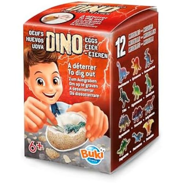 Grävande figur - Buki - D6O - Dino-ägg - 12 modeller att samla - Från 6 år Flerfärgad