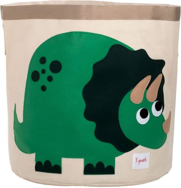 3 Sprouts Dino legetøjstaske Grön