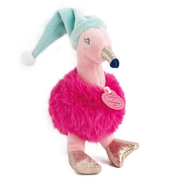 Doudou - Doudou and Company - Pink Flamingo - Pantin - Les Minizoo rosa och blå