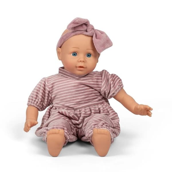 Docka - MAMAMEMO - Sofia - 40 cm - Blå ögon - Body och huvudband ingår Violett