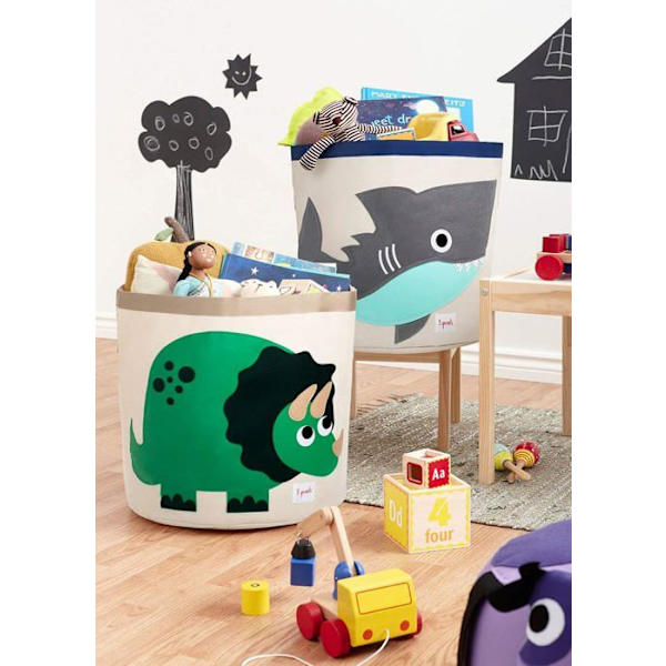 3 Sprouts Dino-lelun säilytysrasia Grön