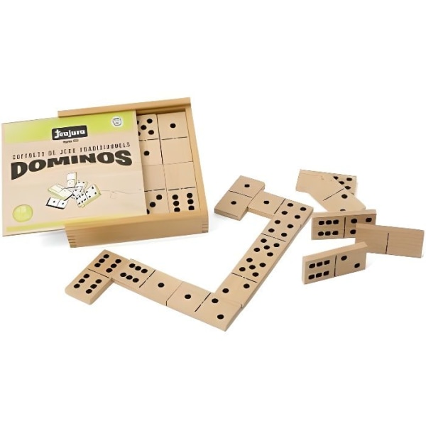 JEUJURA - Stort dominospel i trä - Trälåda - För barn från 3 år
