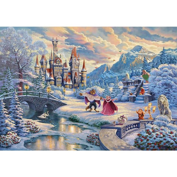 Disney 1000 palapeliä: Kaunotar ja hirviö talvella Flerfärgad
