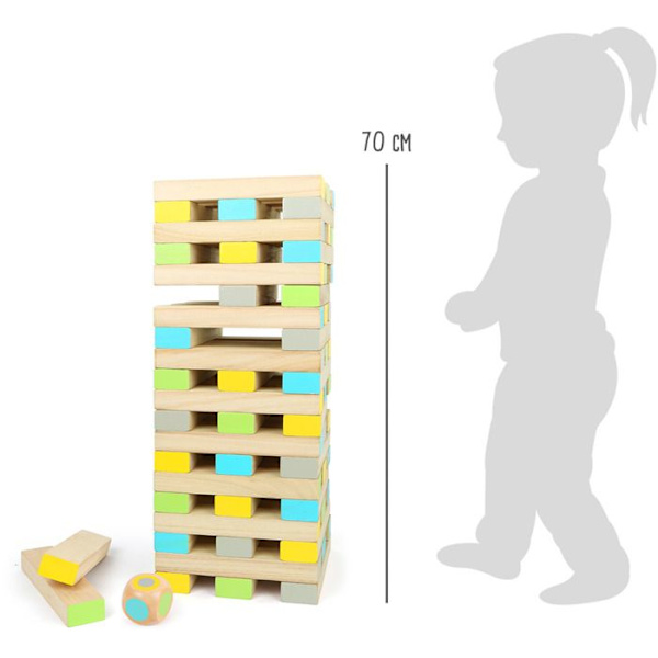 Taitopeli - ALPEXE - XXL Active Tower - 60 kappaletta 100% FSC®-sertifioitua puuta - Ulkona