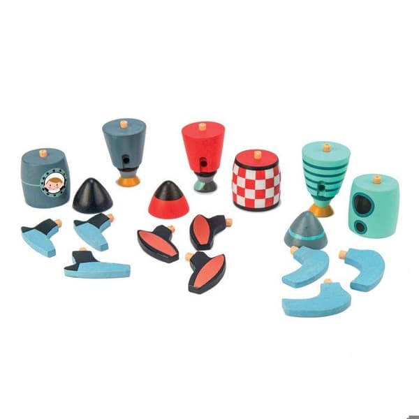 Tender Toys junior raketbyggeri 18 dele Blå
