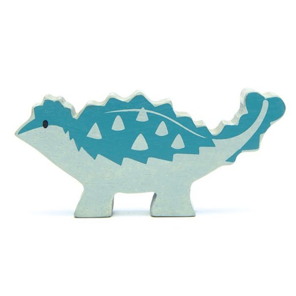 Tender Leaf Toys - Ankylosaurus av trä - DAM Blå