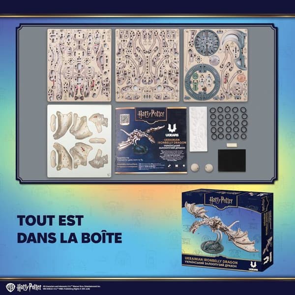 Ugears - 3D Puzzle Drage Pansedefer ukrainsk - DAM beige