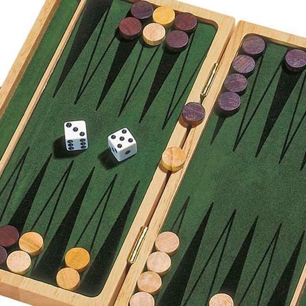 Brætspil - GOKI - GOKI Backgammon - Grøn - Unisex - 6 år og op Grön