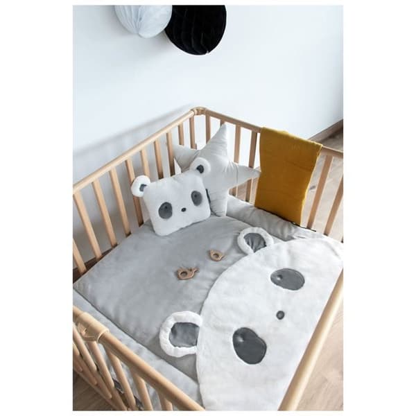 Pelikenttä - DOUDOU ET COMPAGNIE - Tapidou Panda - Harmaa - Unisex - 1 m² Blå