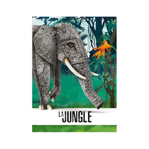 3D Model - Junglen - Elefant - Barn - Unisex - 1 stk - At samle selv