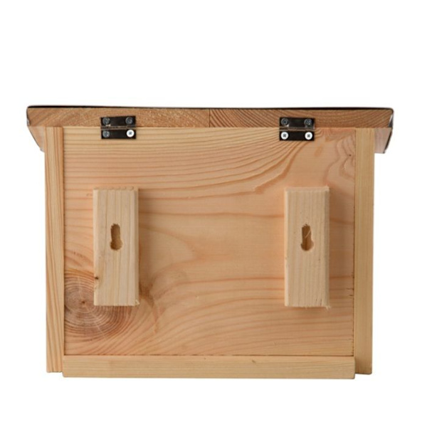 Oravien ruokintapaikka - P 17,6 x L 25,3 x K 18,7 cm - Puuta kastanj